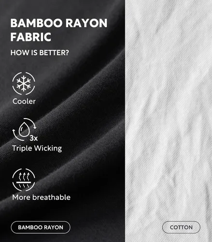 Miniatura 2 de DAVID ARCHY Pantalones cortos de pijama para hombre, de rayón de bambú, suaves, cómodos, con bolsillos, paquete de 2