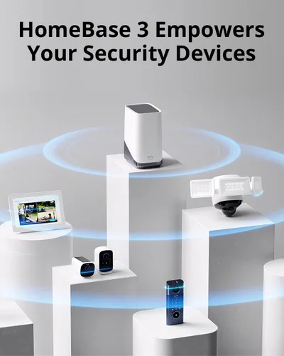 Miniatura 6 de eufy Security Cámara interior S350 con HomeBase 3, cámaras duales, cámara de seguridad con resolución 4K UHD con zoom de 8× y PTZ de 360°, IA