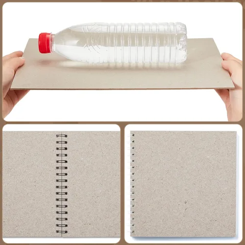 Miniatura 6 de 20 Piezas Tablero para Libros, Tablero de Encuadernadores Cartón Prensado Tablero para Libros de Diseño Kraft Hojas de Cartón Prensado de Servicio
