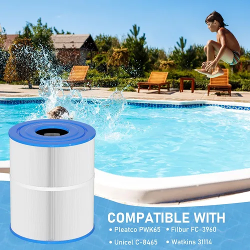 Miniatura 4 de C-8465 Filtro de spa de repuesto Compatible con Watkins 31114, Pleatco PWK65, Filbur FC-3960, 71827, 71828, Watkins 65 pies cuadrados Filtro de spa