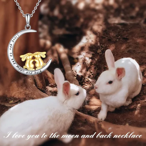 Miniatura 4 de WINNICACA 925 Sterling Silver Cute Animal Necklace FrogPandaElephantKoalaPigFoxBunnyWolf Necklace Jewelry Gifts for Women Girls Animal Lovers
