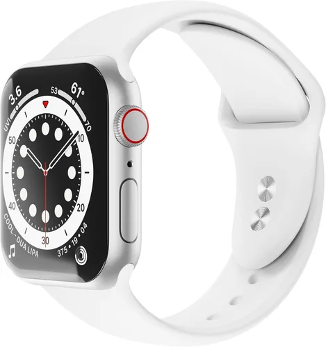 Miniatura 9 de Sinjimoru Correa de silicona para Apple Watch, compatible con Apple Watch de 1.496 in, 1.575 in, 1.614 in, 1.654 in, 1.732 in, 1.772 in, 1.929 in