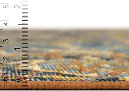 Miniatura 2 de Unique Loom Outdoor Traditional Collection - Alfombra de área - Nosara (4 pies 1 pulgada x 6 pies 1 pulgada, rectangular, azul/azul claro)