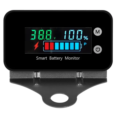 Miniatura 8 de Monitor de batería impermeable IPX7, probador digital de capacidad de batería de 7-100 V para baterías de plomo y litio, pantalla de porcentaje