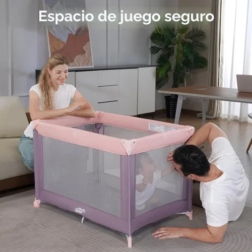 Miniatura 4 de Pamo Babe Empaca y juega con el moisés, corralito portátil rosa para bebé