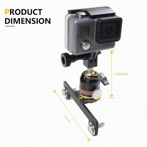 Miniatura 8 de Soporte de montaje de cámara de acción GoPro para Ford Bronco 2021 2022 2023 2024 2025 Accesorios exteriores de 2/4 puertas Capó Miras de sendero