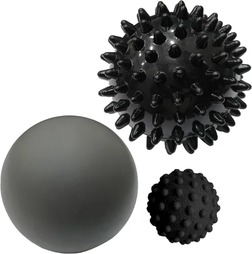 Miniatura 14 de Bolas de masaje con puntas, 3 unidades (firmes, medianas y suaves) bola masajeadora muscular para pies, espalda, cuello, músculos, rodillo 3Color