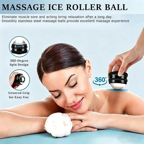 Miniatura 3 de Rodillo de hielo para masaje, rodillo para músculos, tejido profundo, se mantiene fría durante 6 horas, rodillo de fascitis plantar, regalo