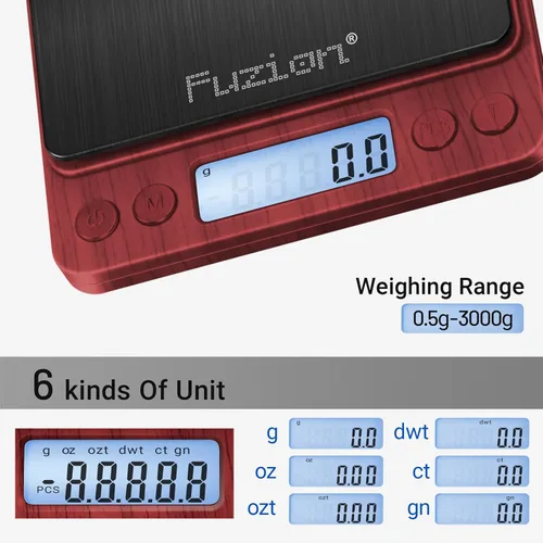 Miniatura 2 de Fuzion Báscula digital de 0.03 oz de precisión, 105.82 oz (105.82 oz) Mini báscula de alimentos para hierbas, especias, joyas, oro, pequeña báscula