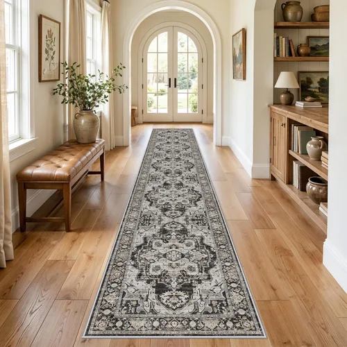 Miniatura 14 de YOUFORTONG Alfombras Corredoras de 2x10 para Pasillos, Alfombra de Cocina Suave, Alfombra Corredera Antideslizante con Respaldo de Goma para Baño