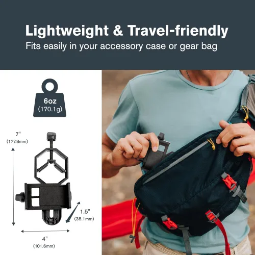 Miniatura 7 de Celestron - Adaptador para smartphone para telescopio, binoculares y miras de detección - Captura imágenes y video a través de tus ópticas - Cuerpo