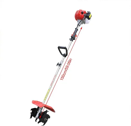 Miniatura 2 de 42.7cc 2-Stroke Jardín Tiller Jardín Cultivador de Gas Máquina de Motor de Gas Herramientas de Recorte Eficiente de Mano 1.25kw/6500r/min Potente