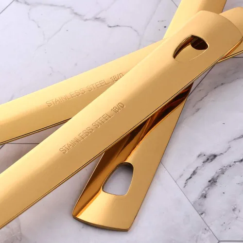 Miniatura 4 de BuyGo - Cuchara de servir de acero inoxidable para bufé y banquete, 9.69 pulgadas, apta para lavavajillas