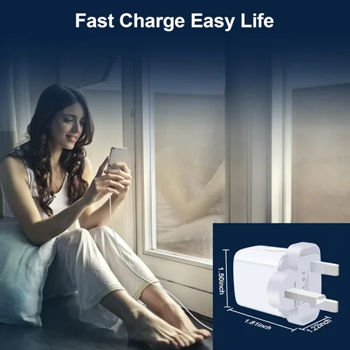 Miniatura 5 de Adaptador universal de viaje, adaptador de enchufe de EE. UU. a Reino Unido, paquete de 2 adaptadores de enchufe internacional de 20 W, convertidor