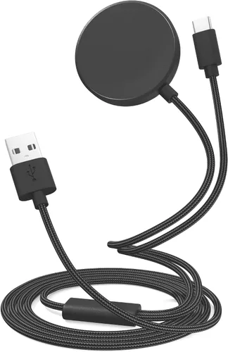 Sinoacc Cargador 2 en 1 para Samsung Galaxy Watch 7/Ultra/6/6 Classic/5/5 Pro/4/4 Classic/3/Active 2/Active 1/Fe, cable de carga rápida magnético