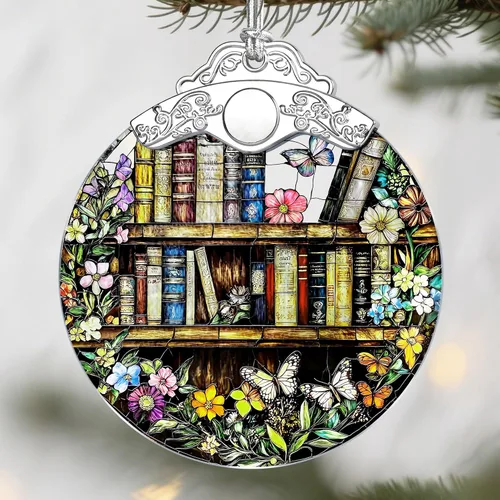 Miniatura 19 de Jocidea Adorno de Navidad de margaritas – Decoración colgante de árbol, atrapasoles – Regalo para amantes de las margaritas (blanco)