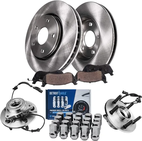 Miniatura 87 de Detroit Axle - Rotores de freno para Nissan NV2500 NV3500 NV1500 NV1500 2012-2021, repuesto de rotores de freno de disco: rotor delantero de 14.17