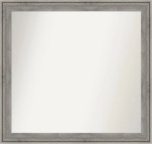 Miniatura 174 de Amanti Art Espejo de pared personalizado no biselado (24.5 x 24.5 pulgadas), marco gris marrón alta, varios tamaños personalizados, espejo de baño