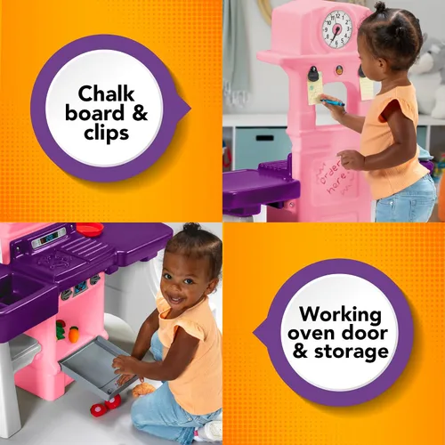 Miniatura 6 de Simplay3 Cooking Kids - Juego de cocina con mesa de 2 asientos y juego de cocina para niños de 32 piezas