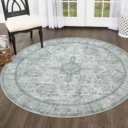 Miniatura 104 de SIILOOM Alfombra lavable de 2 x 3 pies, alfombra suave color taupe ceniza para entrada, tapete antideslizante para puerta de interior, tapete
