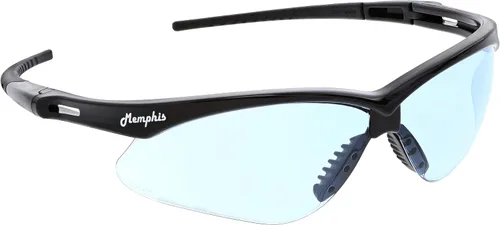 Miniatura 9 de MCR Safety Gafas de Seguridad MP118 Lentes de Policarbonato con Espejo Azul con Protección UV y Revestimiento Resistente a Rayones, Marco Negro, 1