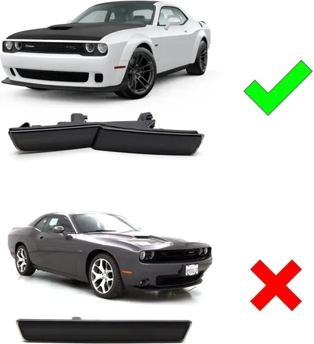 Miniatura 4 de ADIIL Luces de posición laterales LED de repuesto para Dodge Challenger SRT Widebody RT ámbar LED guardabarros delanteros OEM Fit Sidemarker Kit