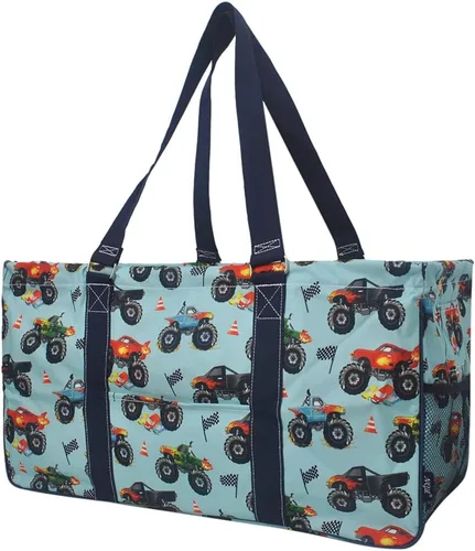 Miniatura 394 de NGIL Bolsa de comestibles reutilizable extra grande plegable de gran tamaño para comestibles, almacenamiento, picnic, playa, Bronco-negro occidental