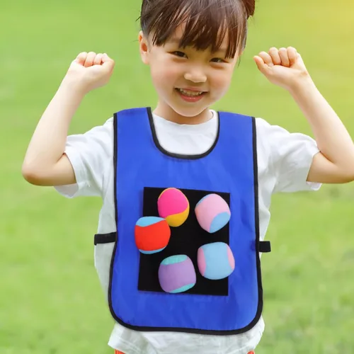 Miniatura 9 de Juego de 36 chalecos de bola pegajosos para niños, para juegos de dodgeball, accesorios de juego de lanzamiento de pelota, incluye chalecos