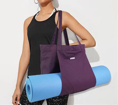 Miniatura 3 de Bolsas de yoga Cwokarb para mujeres con bolsas para esteras de yoga, tote de lona para pilates, bandolera para el hombro, para viajes, oficina