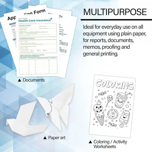 Miniatura 6 de BAZIC Products Papel en blanco para copia y multiusos - Papel de impresora blanco de 8.5" x 11" para máquinas de inyección de tinta, láser y fax