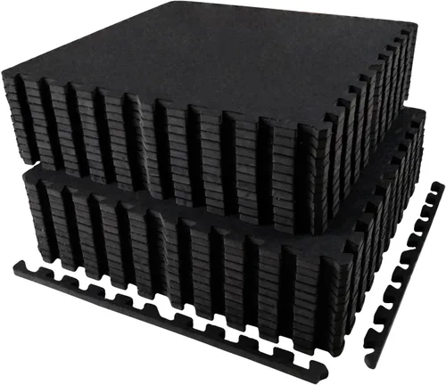 Miniatura 20 de AIRHOP Alfombrillas de Equipo de Ejercicio de 0.56 Pulgadas de Grosor, 48 Pies Cuadrados, 12 Baldosas Mejoradas de Goma Superior con Espuma EVA