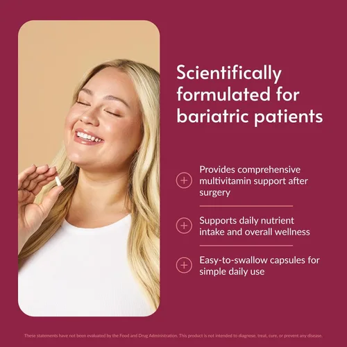 Miniatura 2 de Bariatric Advantage Multivitamínico diario sin hierro, multivitamínico diario de alta potencia para pacientes de cirugía bariátrica con 22 vitaminas