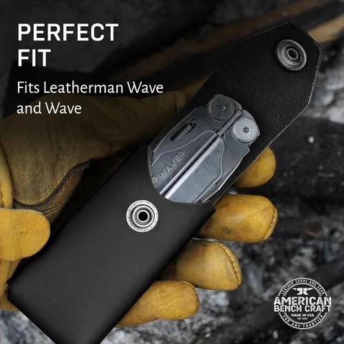 Miniatura 5 de Funda multiherramienta de cuero compatible con Leatherman Wave and Wave Plus, soporte de herramientas de cuero de grano completo ultra duradero