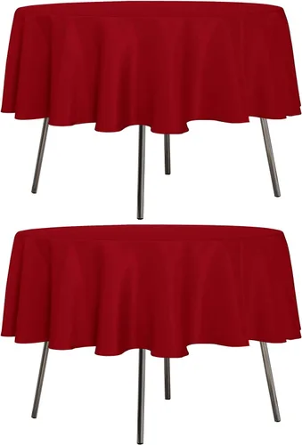 Miniatura 94 de sancua - Paquete de 2 manteles cuadrados de poliéster, de 54 x 54 pulgadas, resistentes a las manchas y a las arrugas, lavables, para mesas de Beige