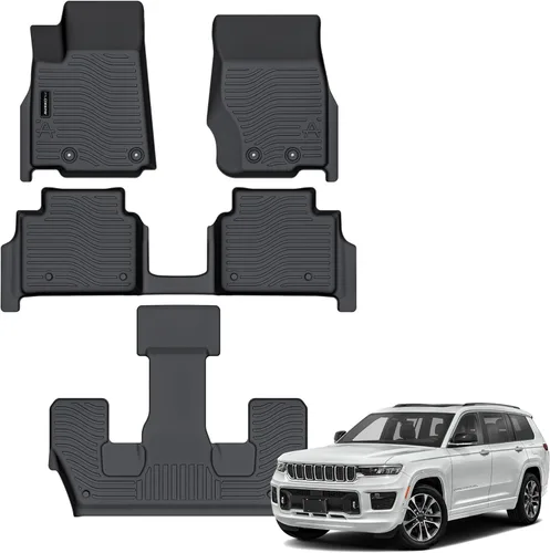 Miniatura 12 de Alfombrillas para todo tipo de clima aptas para Jeep Grand Cherokee (WL incluye 4xe, no WK2 o WL75) 2022-2025 2026 5 asientos solo forros de goma