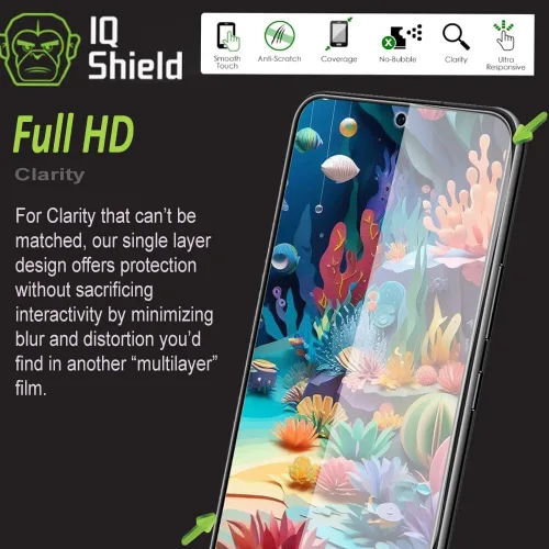 Miniatura 6 de IQShield Paquete de 2 protectores de pantalla para Samsung Galaxy S22, fácil instalación, antiarañazos, antiburbujas, película de TPU transparente
