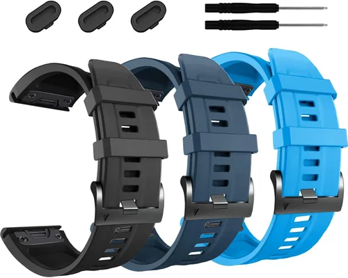 Miniatura 20 de ZPJPPLX 1.024 in compatible con Garmin Fenix 8 AMOLED 2.008 in/8Pro/7X Pro/6X Pro/7X/6X/5X Plus/5X, correa de reloj de silicona para Descent Mk2i
