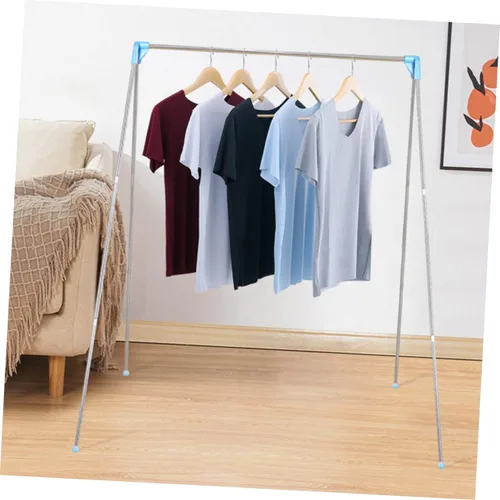 Miniatura 5 de Perchas de ropa prácticas Plegables Piso de pie Ropa Airer Balcón Estante de ropa retráctil Estante de lavandería