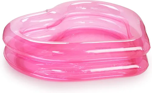 Miniatura 2 de FUNBOY - Piscina inflable gigante de lujo con corazón rosa transparente, diversión durante todo el año para piscinas de pelotas, piscinas, una