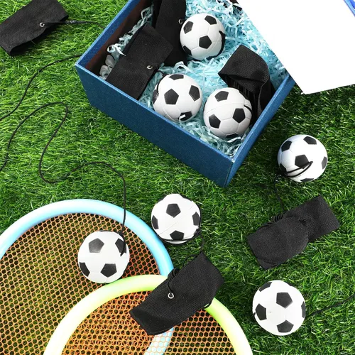 Miniatura 7 de Jerify 30 pelotas de retorno de muñeca en una cuerda de béisbol, fútbol, tenis, fiesta, deportes, regreso, práctica de muñeca, pelota con cordón