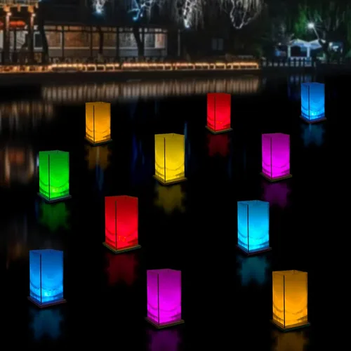 Paquete de 10 luces flotantes, luces LED de 13 colores con control remoto, decoraciones de piscina impermeables para fiestas, dormitorios, jardines,