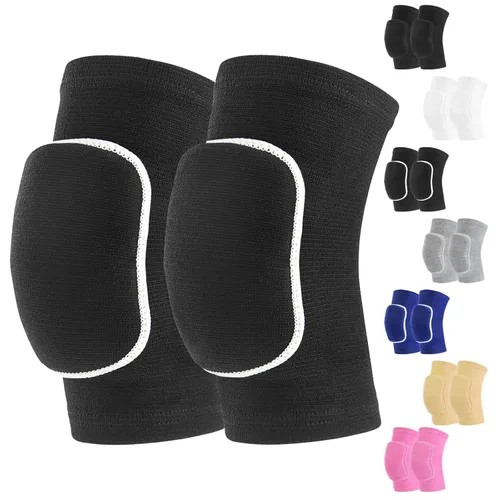 Miniatura 9 de HISFFOG Rodilleras de voleibol para bailarines, rodilleras suaves y transpirables para hombres, mujeres, niñas, niños, rodilleras protectoras