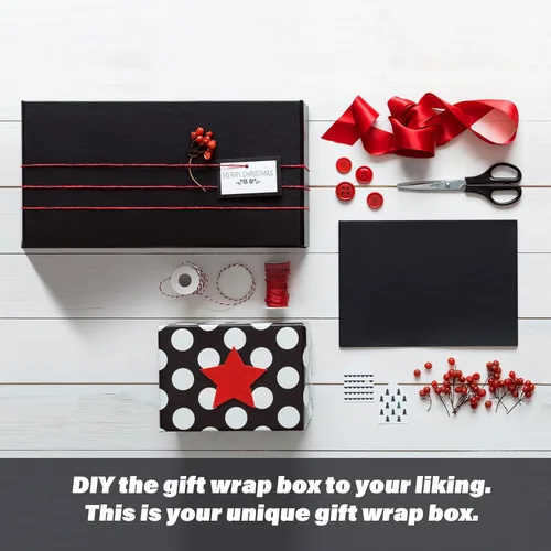 Miniatura 8 de Paquete de 4 Cajas de Regalo de 12x6x4 Pulgadas con Tapas de Cierre Magnético, Caja Negra Magnética para Boda, Propuesta de Padrinos y Damas