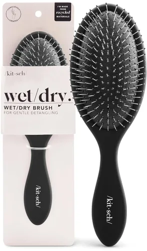 Miniatura 11 de Kitsch Cepillo desenredante para cabello húmedo y seco, cepillo flexible para mujeres, hombres y niños, cepillo desenredante para cabello rizado