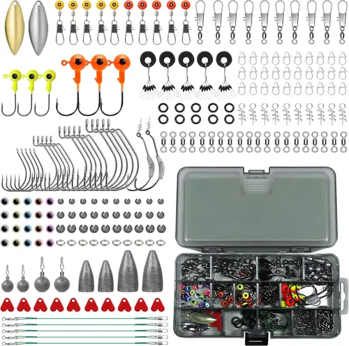 Miniatura 8 de Kit de Accesorios de Señuelos de Pesca GOTOUR con Caja de Aparejos, Anzuelos de Pesca Señuelo de Crankbait de Pececillo, Señuelo de Rana, Señuelo