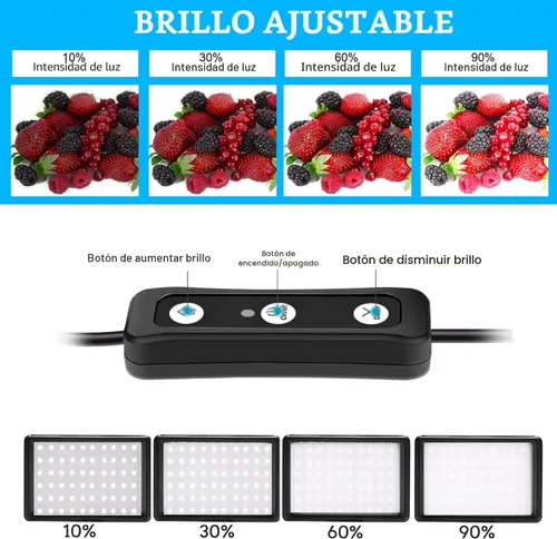 Miniatura 6 de Paquete de 2 luces LED de video, luces de fotos USB regulables de 5600 K con mini trípode y filtros de colores para estudios fotográficos, tiro