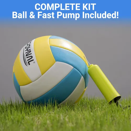Miniatura 5 de SPOYNAL Red de voleibol portátil para patio trasero y playa, juego de voleibol al aire libre de 20 pies/32 pies con altura ajustable
