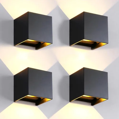Miniatura 14 de 2 piezas de luces de pared G9 para exterior/interior, apliques de pared con luces hacia arriba y abajo, IP65 impermeables, iluminación moderna