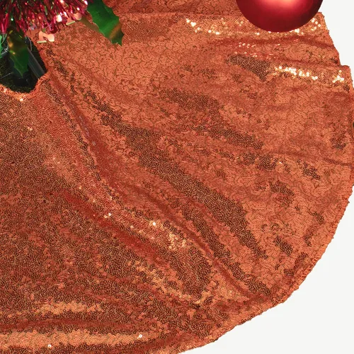 Miniatura 10 de AMZLOKAE Falda de árbol de lentejuelas color burdeos de 36 pulgadas, kit de decoración navideña de vino con purpurina y brillo para Halloween