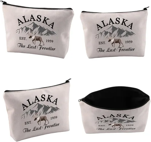 Miniatura 3 de VAMSII Alaska Travel Makeup Bag Alaska Est 1959 The Last Frontier Alaska Family Trip Neceser, La última frontera